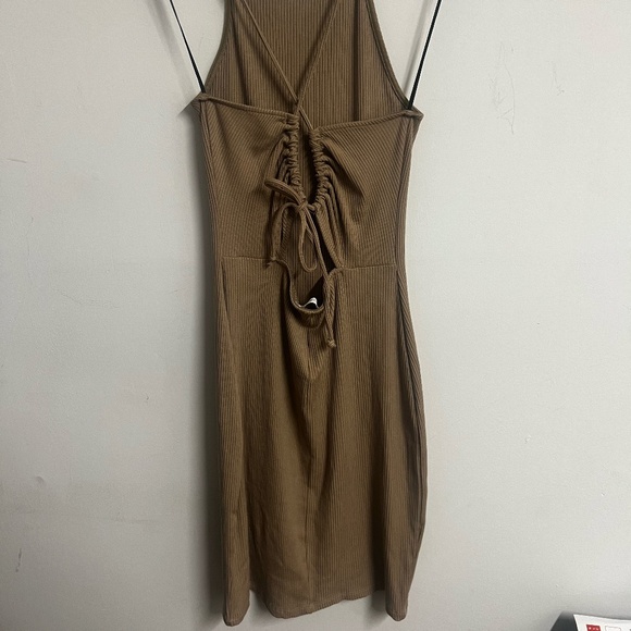 H&M Nude Mini Ribbed Dress - Picture 3 of 6